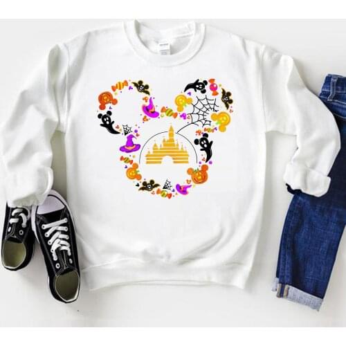 2020 Halloween Sweatshirt Cute Mouse Micky Spooky Halloween Pullovers Boobie Pumpkin Graphic Jumpers Women Harajuku Hoodie