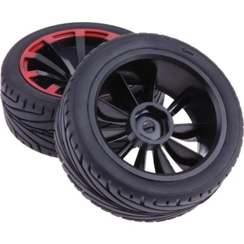 4pcs RC Tyre Flat Running Tyre Rubber Wheel RC Car Part Fit for 1/10 HSP HPI Redcat RC Car Accessory RC Car Accessories RC Parts