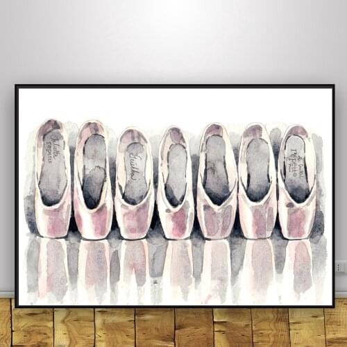 Ballerina Art Ballet Shoes Print Canvas Painting Wall Art Pictures prints home decor Wall poster decoration for living room
