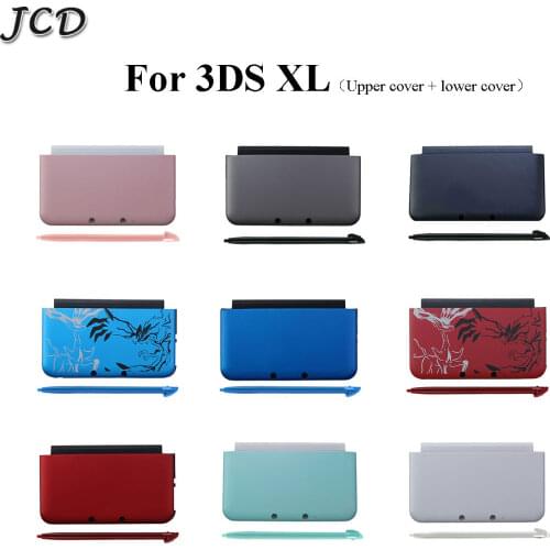 JCD Top and Bottom Cover Case For 3DS XL / 3DS LL Console Protector Cover Front Back Faceplate housing shell case+Stylus pen