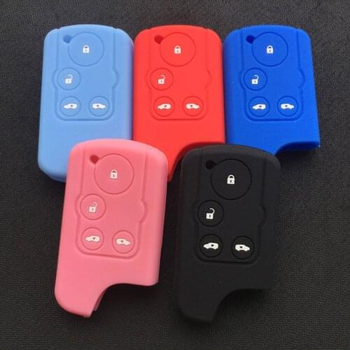Silica Gel Car Key Case Cover for Honda Elysion Stepwgn Spada Insight Step Wagon RK C-RZ 4button remote key