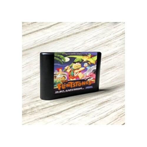 Flintstoned - EUR Label Flashkit MD Electroless Gold PCB Card forSega Genesis Megadrive Video Game Console