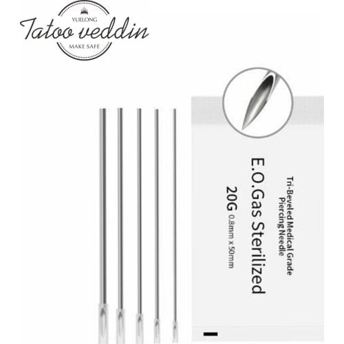 YueLong Ear Nose Sterile Piercing Needles 100Pcs 12G 14G 16G 18G 20G Disposable Body Piercing Needles Supply Free Shipping