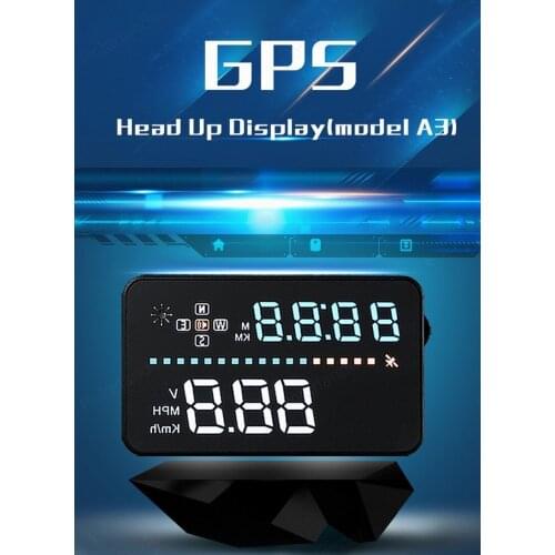 Interface Satellites Time A3 GPS Hud With OBD Brand new 3.5 inch screen Speeding Warning Head Up Display hot sale
