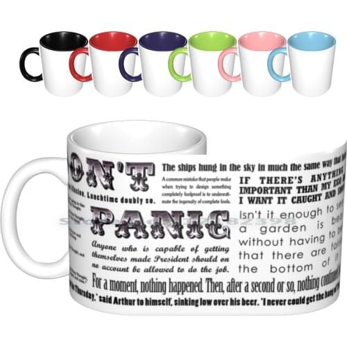 Hitchhikers Guide To The Galaxy' Quotes Ceramic Mugs Coffee Cups Milk Tea Mug Douglas Adams Hitchiker Guide Quotes Sci Fi