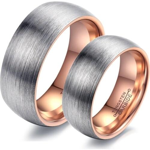 Hot Sale 8MM Tungsten Steel Ring Party Wedding Rings Men Women Gift