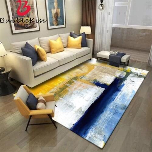 Bubble Kiss Nordic Abstract Art Oil Painting Pattern Rug Anti-wrinkle Home Carpets For Living Room Study Room Non-slip Mats
