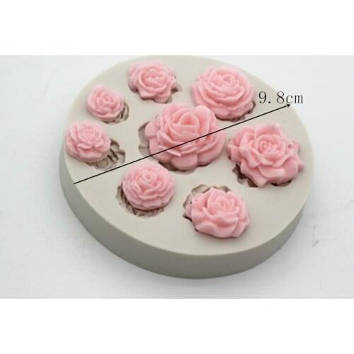 Mini 3d flower sugar craft chocolate fondant Silicon gel mold cake decoration silicone soap molds for soap making