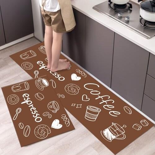 Fashionable Simple Nordic StyleWaterproof Kitchen Floor Mat Household Carpet Long Strip Door Mat Modern Home Decor