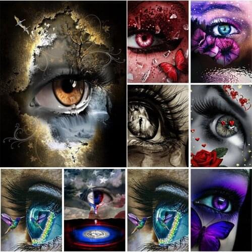 DIY 5D Eye Diamond Painting Full Square Drill Kit Embroidery Cross Stitch Set Resin Handmade Artwork Craft Gift Decor