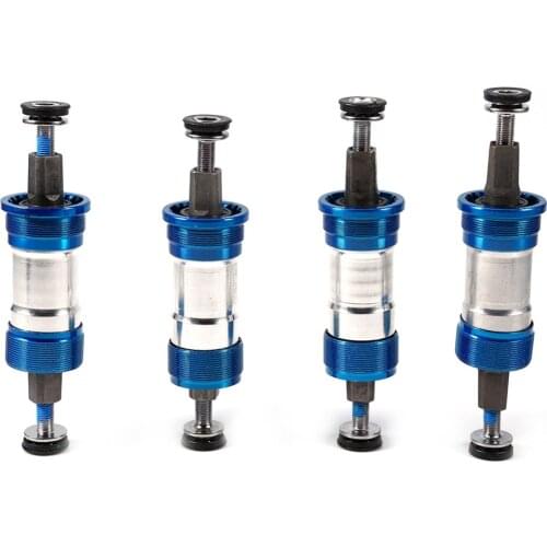 10 Size 103-127.5mm Mountain Bike Bottom Bracket Aluminum Alloy Dust-proof Bicycle Crank Axis Cycling Bottom Bracket with Screws