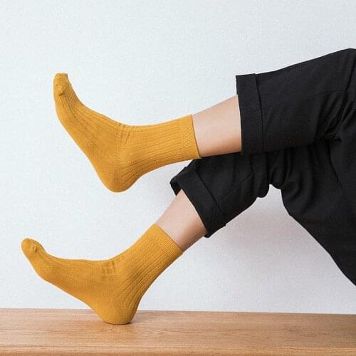 Mens Boat Socks Cotton High-quality Cotton Soft and Breathable Mens Socks Solid Business Mens Stockings Harajuku Streetwear