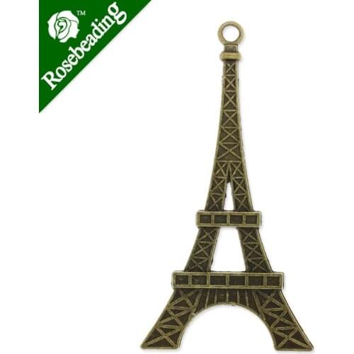 36x70mm antique bronze plated hanging charms,effiel,zinc alloy filled,modern jewelry charms,sold 20pcs/lot-C4356
