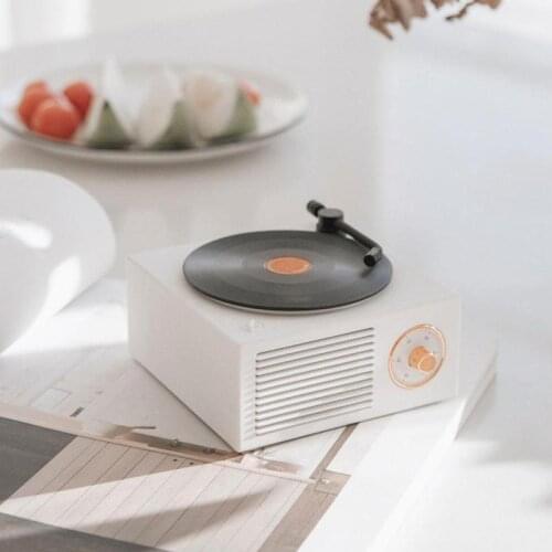 Portable Wireless Bluetooth Connection Mini Speaker Retro Record Speaker Home Player Classic Simple Vinyl C5D6