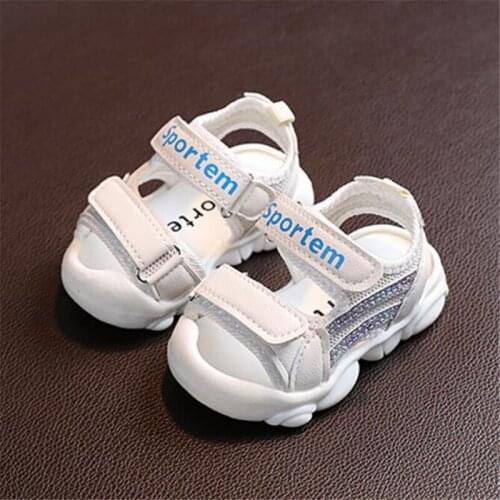 Baby Baotou Kick-proof Children Sandals Children Breathable Shoes Kids Hollow out Girls Bowknot Soft Bottom Sandals Size 15-25