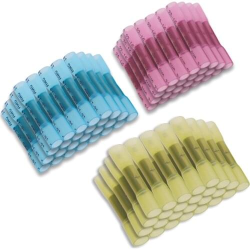 10/20/50PCS Heat Shrink Butt Terminals Electrical Wire Connectors Insulated AWG 22-10 Cable Crimping Terminals Connector