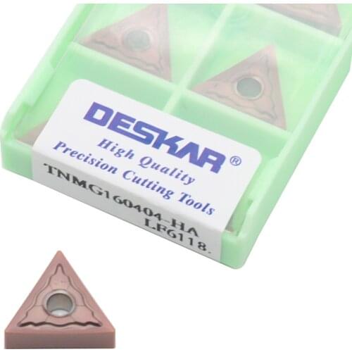 TNMG160404 HA LF6118 Carbide Turning Inserts DESKAR Hard Alloy TNMG160408 Lathe Tool Cutter for Stainless Steel