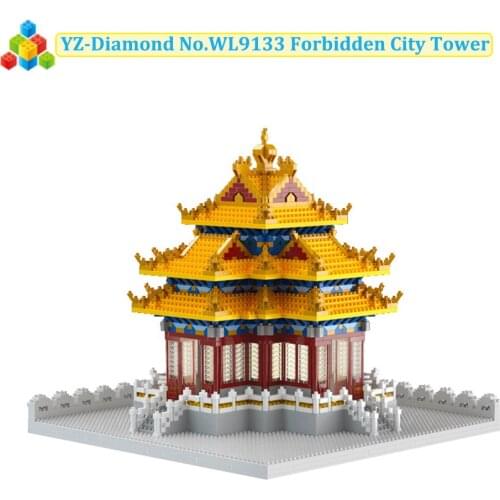 YZ Diamond World Famous Architecture Model Forbidden City Tower Micro Mini Blocks China Turret Building Blocks Set 4205Pcs Brick