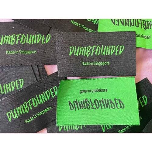 Custom High density Clothing Tag Woven Label main label damask label Embroidery Tags for Garment Bags DIY Sewing Accessories