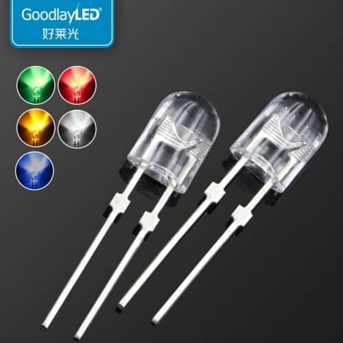 1000PCS 546 oval transparent short pin with car dlight-emitting diode LED