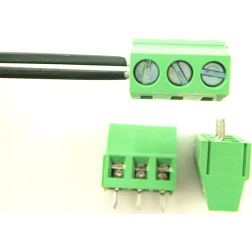 20PCS 128-5.0-3P Screw 3Pin 5.0mm Staight Pin PCB Screw Terminal Block Connector(300V/15A)
