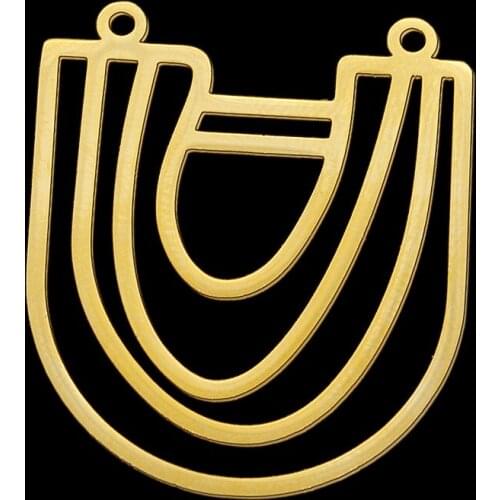 5pcs/lot 100% Stainless Steel Irregular U-shape DIY Earring Pendant Charm Wholesale Top Quality Pendants Factory Prices