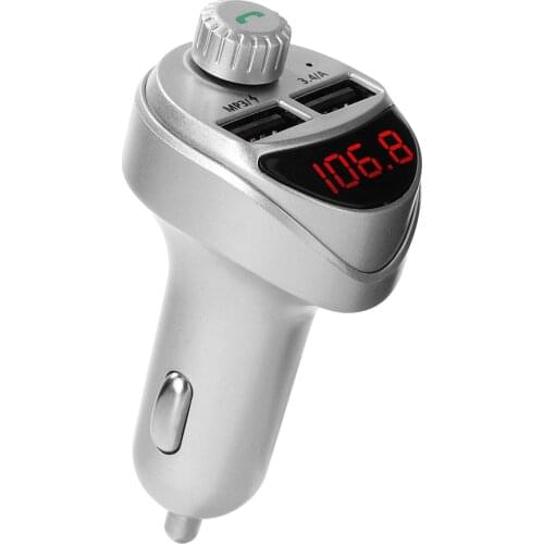 Dual USB Fast Charger Car Accessories Bluetooth-compatible 4.2 FM Transmitter Hands Free Car Kit MP3 Music Player Car Charger