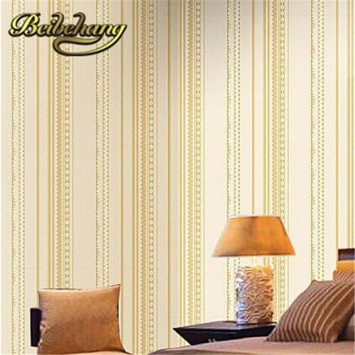 Beibehang papel de parede. 10M roll Pvc vinyl vertical striped textured feature wallpaper wallcovering decor in bedroom livin