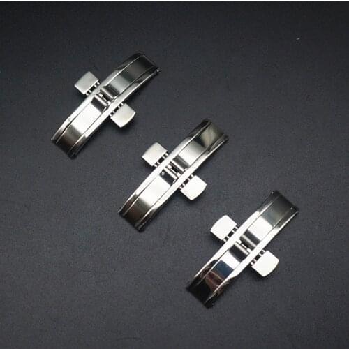 Solid Metal Double Press Deployment Buckle For Longines L4 L2 Stainless Steel Seamless Butterfly Buckle Watch Band Accessories