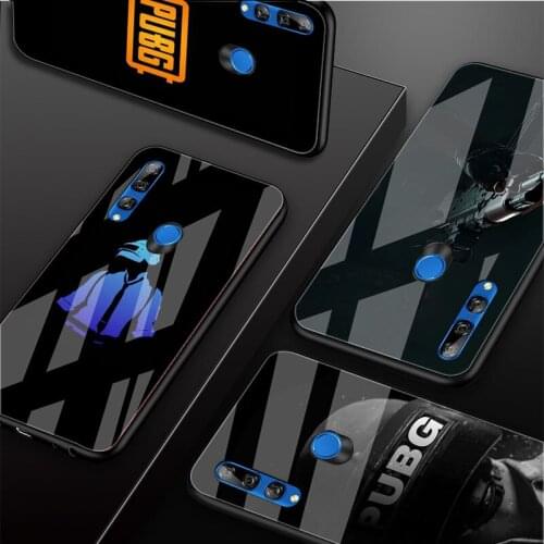 PUBG Game Tempered Glass Phone Case For Huawei honor 8X 9 10i 20i 20Lite 20Pro 30 Pro Cover Shell