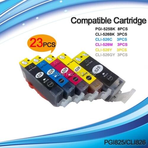 INK WAY Free Shipping 23PCS of compatible pgi-825 cli-826 for PIXMA MG6180/MG6280/MG8180/MG8280