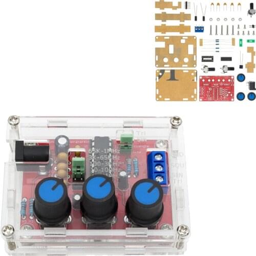 1Hz -1MHz XR2206 Function Signal Generator DIY Kit Sine/Triangle/Square Output Signal Generator Adjustable Frequency Amplitude