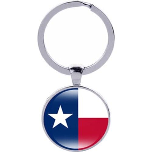 United States Map State Flag North Dakota, North Carolina, Pennsylvania, Texas, Ohio Russian Flag Keychain Female Accessories