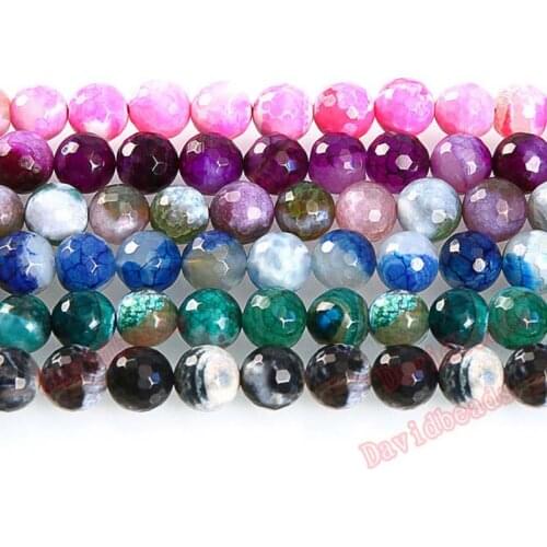 Fctory Price 16" Strand Natural Stone Faceted 2 Color Agat Round Beads 10MM Pick Color For Jewelry diy