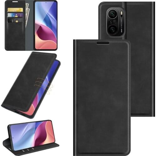 Matte Magnetic Flip Leather Case for Xiaomi POCO F3 F 3 5G X3 Pro POCOX3 POCOF3 Pocophone X3 NFC Card Slot Phone Bag