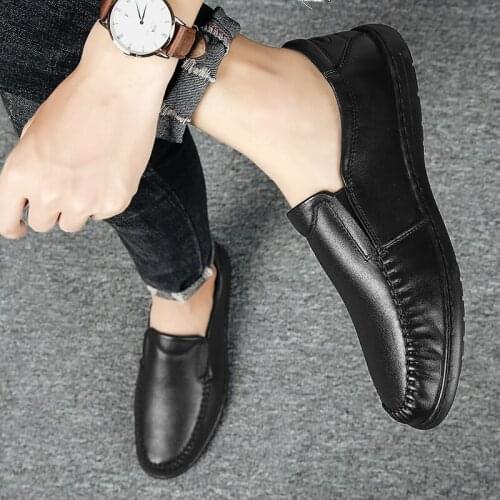 Man masculino black sale Mens comfortable zapatos de para casuales flat leather hot leisure 2020 male fashion cuero for sapatos
