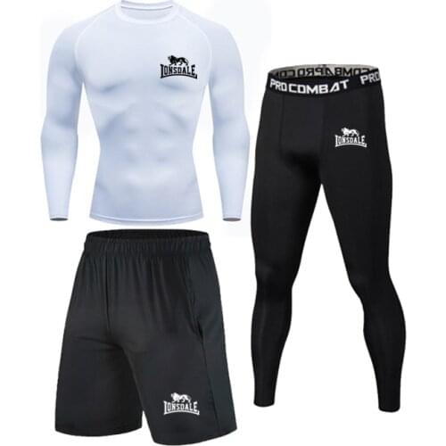 Dry Fit Mens Air Compression Tight Training Exercise Fitness Gym Sports Suit Jogging Running T-Shirt Rashguard