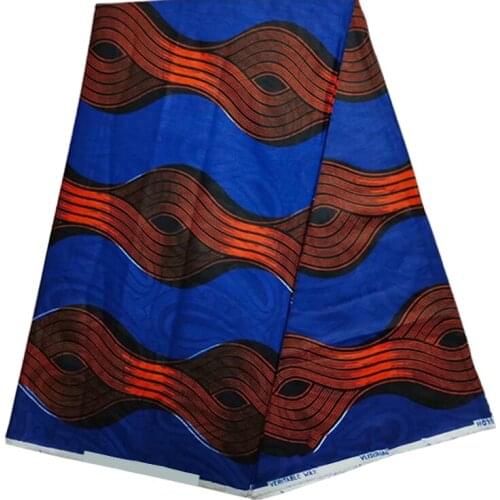 Nigerian Wax African Printed Jacquard Fabric 100%Soft Cotton High Quality Ankara Style Dress Materal For Sewing 6 Yards NN 5-35