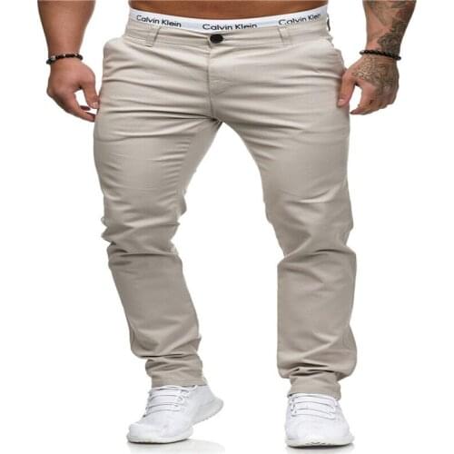 Wholeslae 2019 summer autumn Korean fashion casual pants Mens solid color versatile pants men joggers street cargo pants