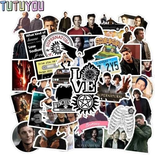 PC1600 50pcs Supernatural TV Scrapbooking Stickers Decal For for Snowboard Laptop Luggage Car Fridge Car- Styling Sticker