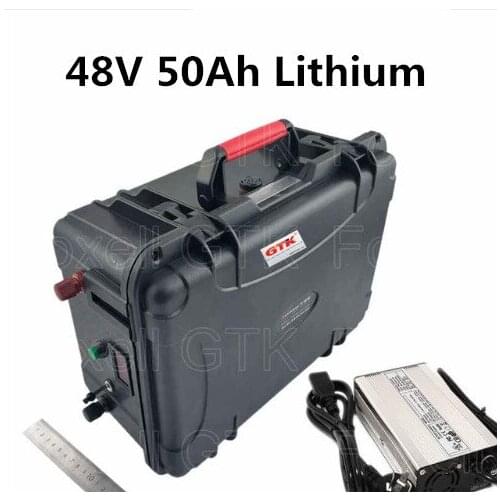 Rechargeable 48V 50Ah lithium li ion battery pack for solar energy system electric motorcycle 2000w 2500W motor golf trolley