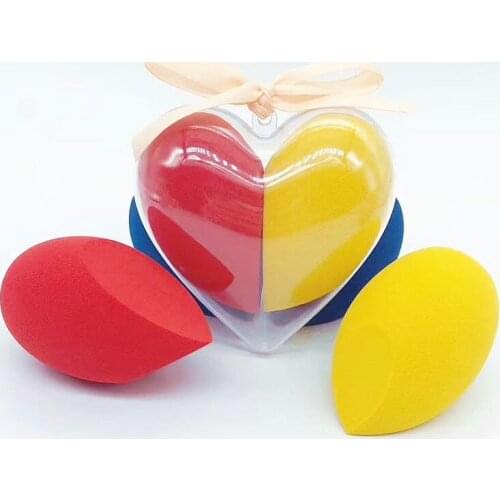 Air Cushion Transparent Heart-shaped Boxed Beauty Egg Makeup Cosmetic Powder Puff Make Up Tools & Accessories