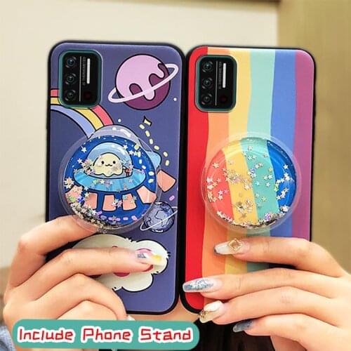 Anti-dust For Woman Phone Case For UMIDIGI A7S For Girls Waterproof phone stand holder Cover