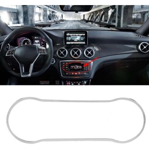 Car Air Conditioning Knob Decoration Frame Trim Cover Sticker Fit for Mercedes Benz CLA GLA A Class B Aluminum Alloy car styling