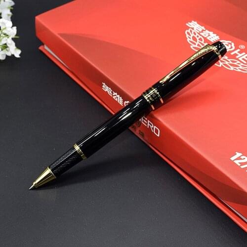 High Quality Noble Full Metal Luxury Ballpoint Pen H1501 Nib 0.5mm Golden Arrow Clip Business Office Roller Ball Pen stationery