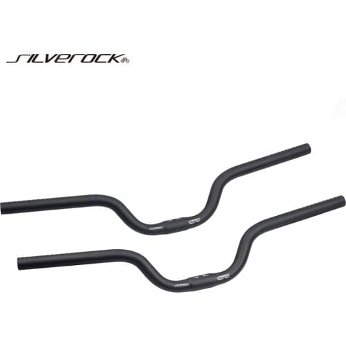 SILVEROCK Carbon M Type Handlebar Mid Rise Bar 25.4mm x 600mm for Brompton 3Sixty PIKES JAVA Fnhon Folding Bike Bicycle