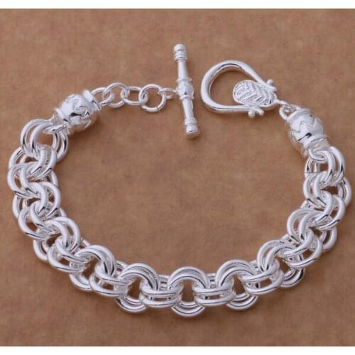 SL-AH233 Wholesale Silver Color Gift Women Lady Nice High Quality Fashion Jewelry Double TO /bknakbua Ajmajata