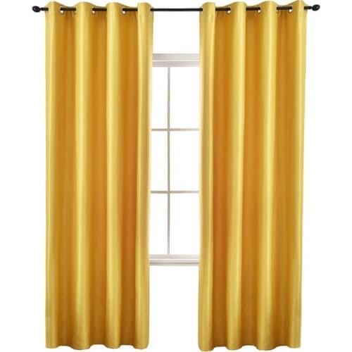 Modern Blackout the Curtains for Living Room The Bedroom Yellow Curtain On the Window Door Home Decor Solid