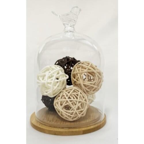 Gifts Preserved flower glass cover flower room hand-made antiques crafts dust scented candle cover Glass empty display dome