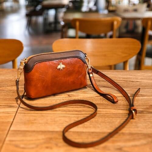 Genuine Leather Bag Women Handbags Famous Brand Women Messenger Bags Retro Ladies Shoulder Bags Hand Bags Femme Main A Sac K40